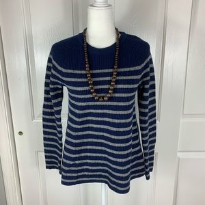 Madewell 100% Merino Wool Leather Elbow Sweater